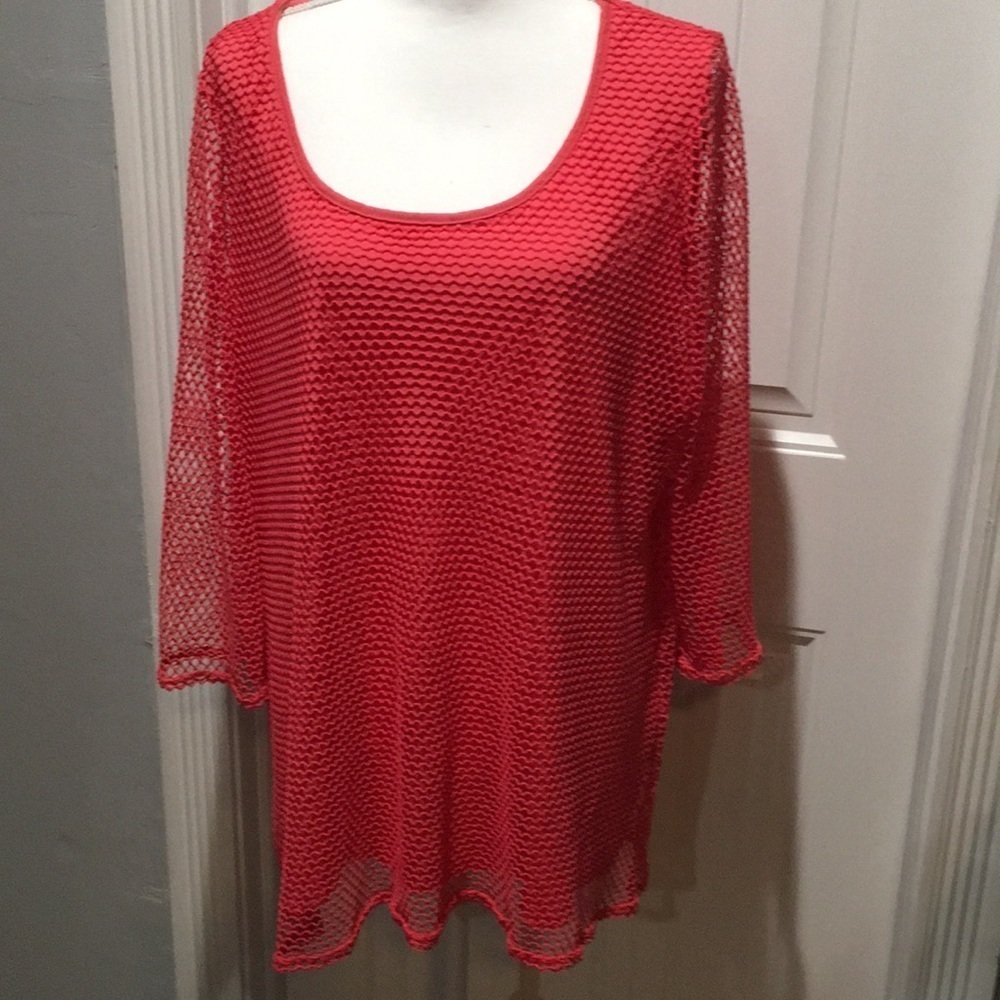 Slinky Brand Pull-over top. Size 1X